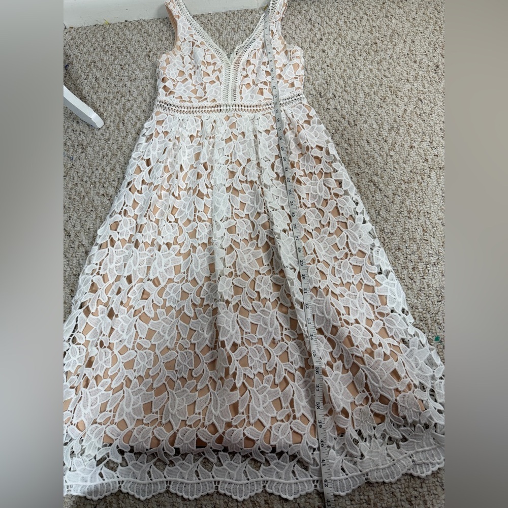 Gianni Bini Cream Lace Midi Dress size S new without tag - Picture 6 of 10